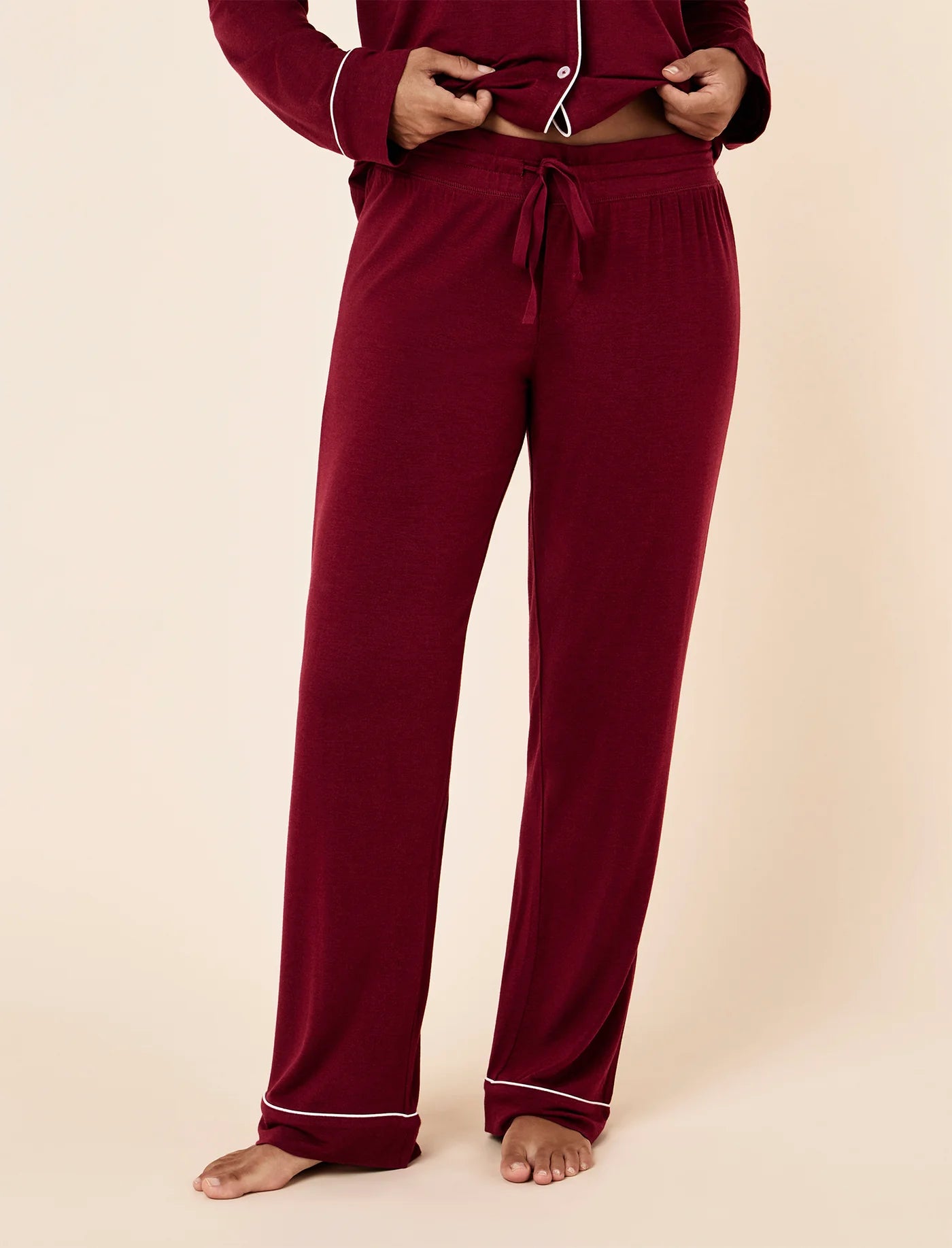 Kate Modal Soft Full Length PJ Set - Ruby