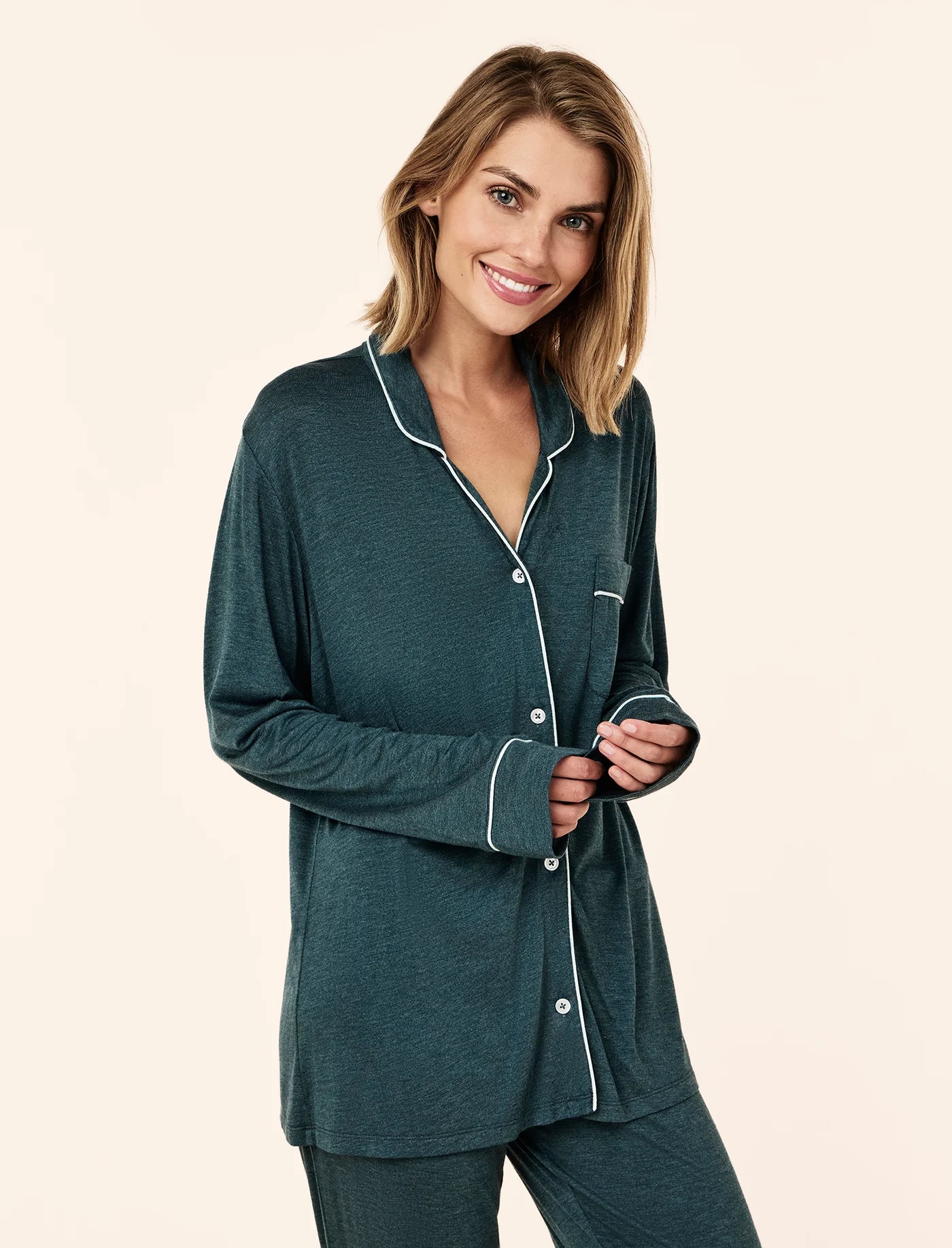 Kate Modal Soft Full Length PJ Set - Emerald