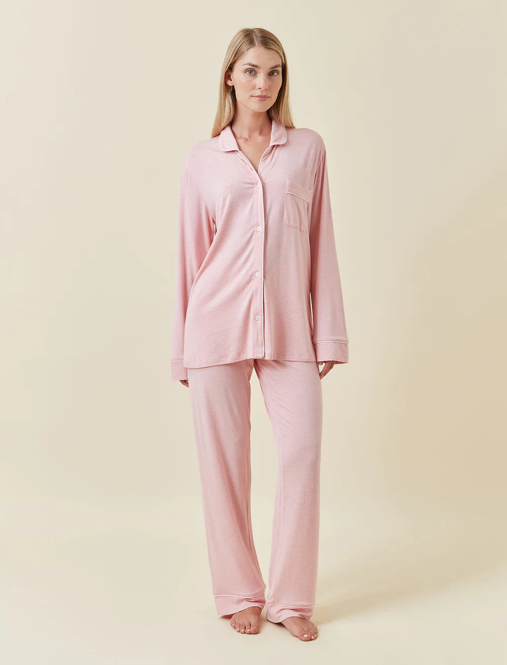 Kate Modal Soft Full Length PJ Set - Pink