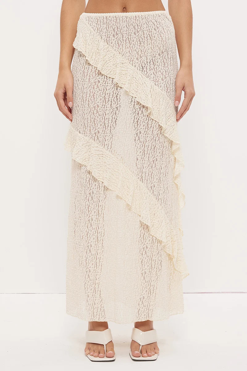 Kira Lace Skirt - Ecru