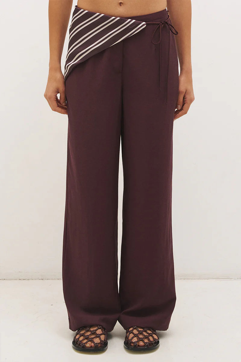 Elira Scarf Pant - Bitter Chocolate