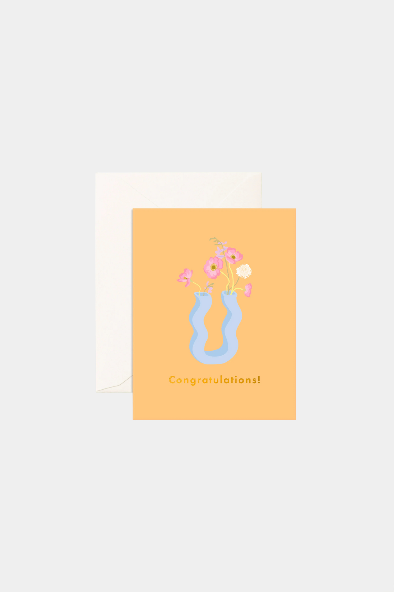 Congratulations Wiggle Vase Greeting Card