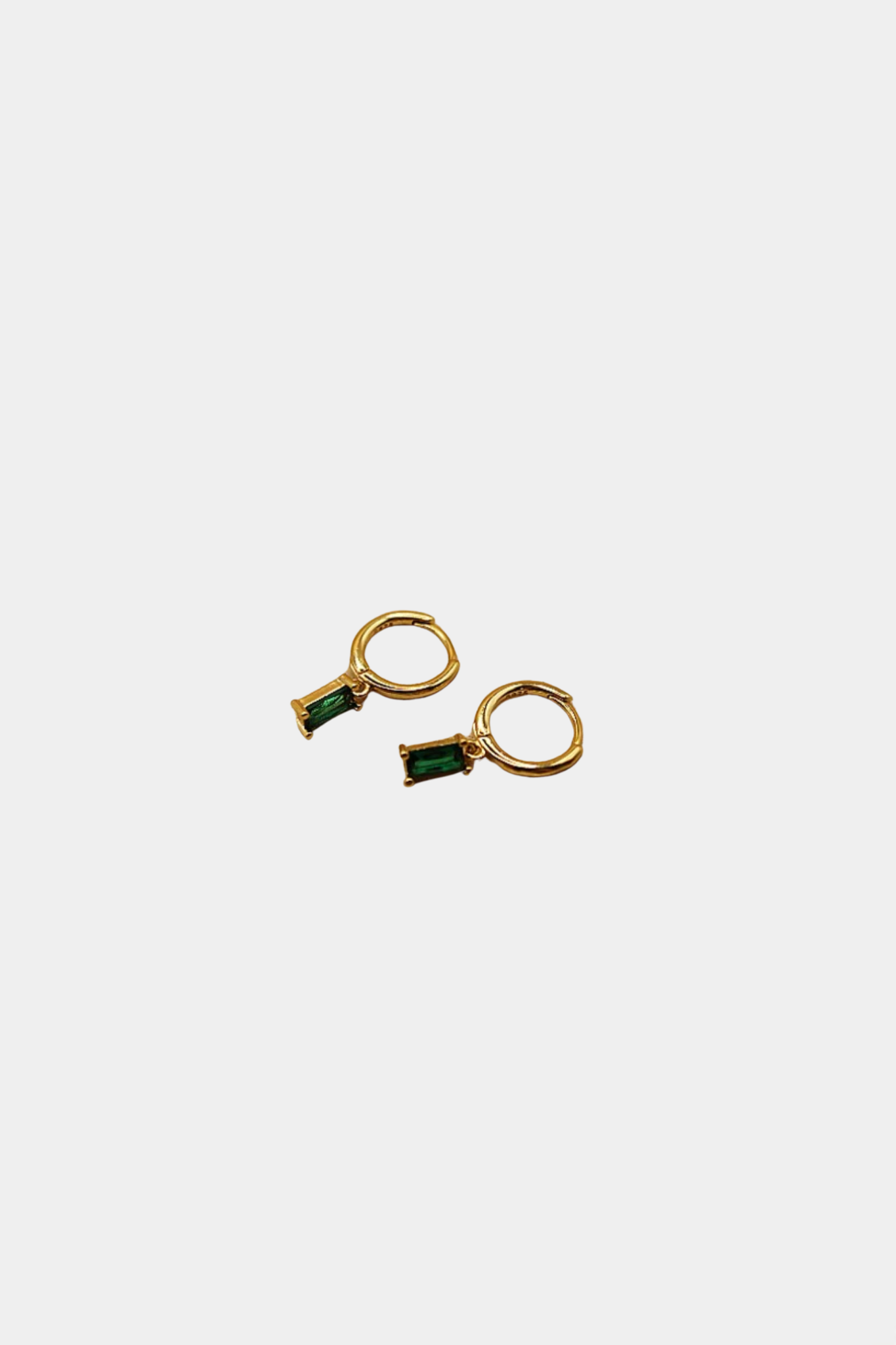 Leah Drop Earrings - Emerald / Gold