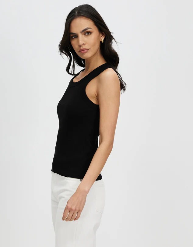 Miana Organic Rib Tank - True Black