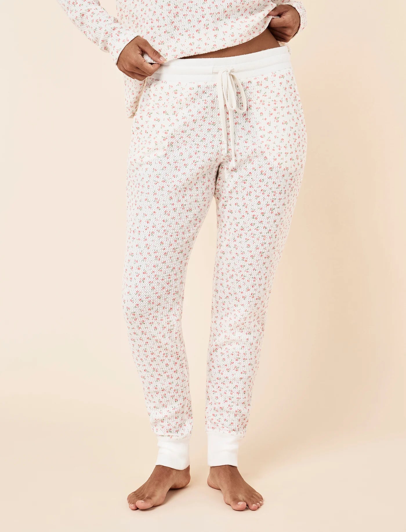 Super Soft Waffle V-Neck Long Sleeve Top & Jogger Set