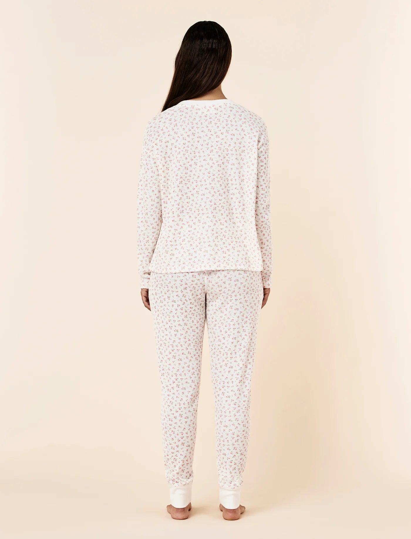 Super Soft Waffle V-Neck Long Sleeve Top & Jogger Set