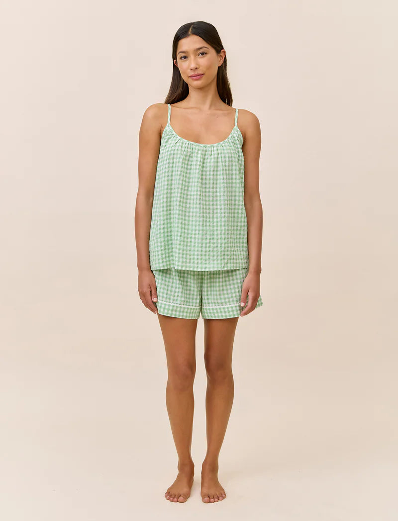 Seersucker Gingham Cami Boxer PJ