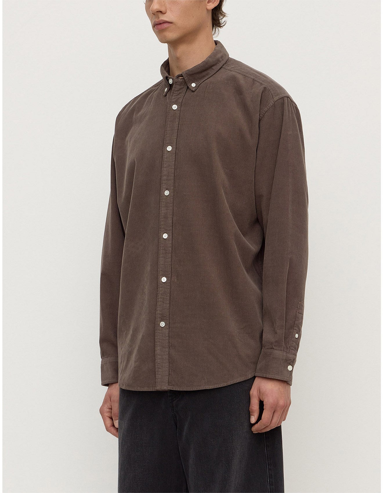 Cord Long Sleeve Shirt - Bark