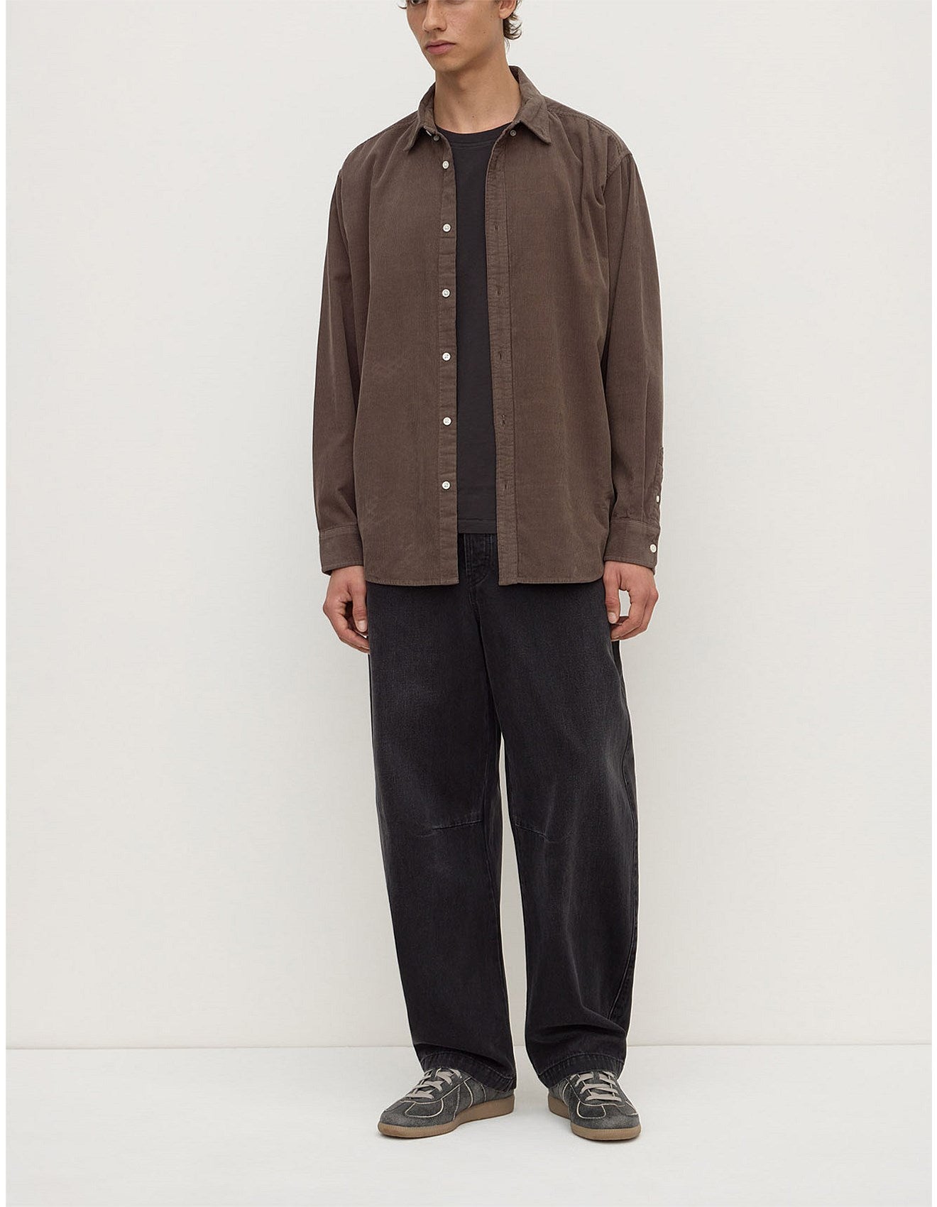 Cord Long Sleeve Shirt - Bark
