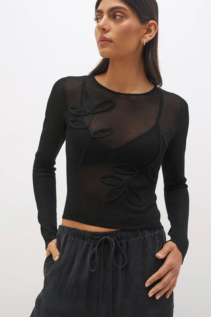 Yasmin Knit Top - Black