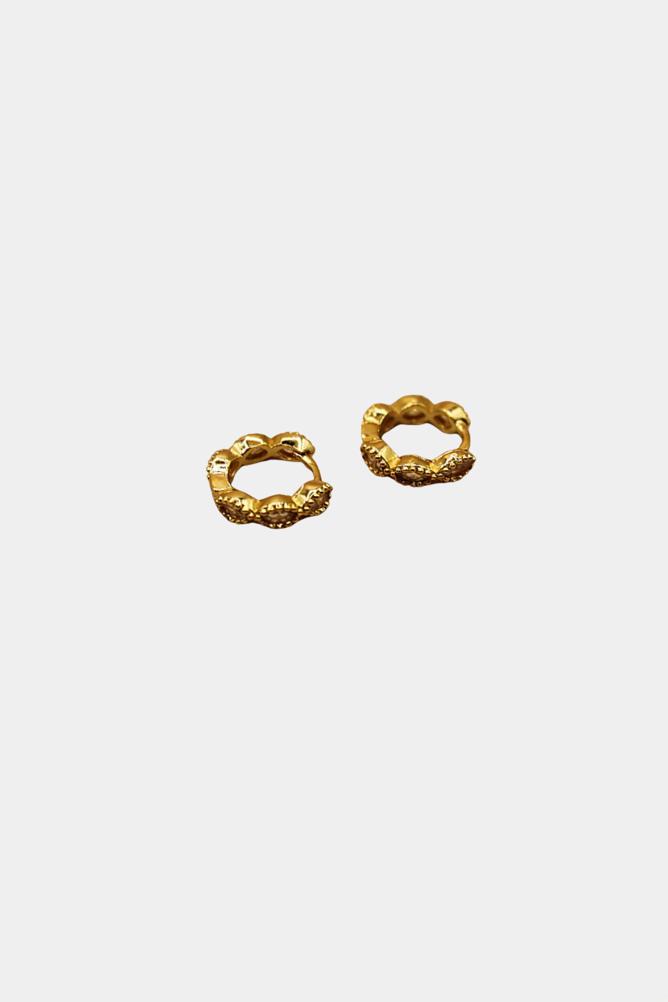 Amelia Hoop Earrings - Diamond / Gold