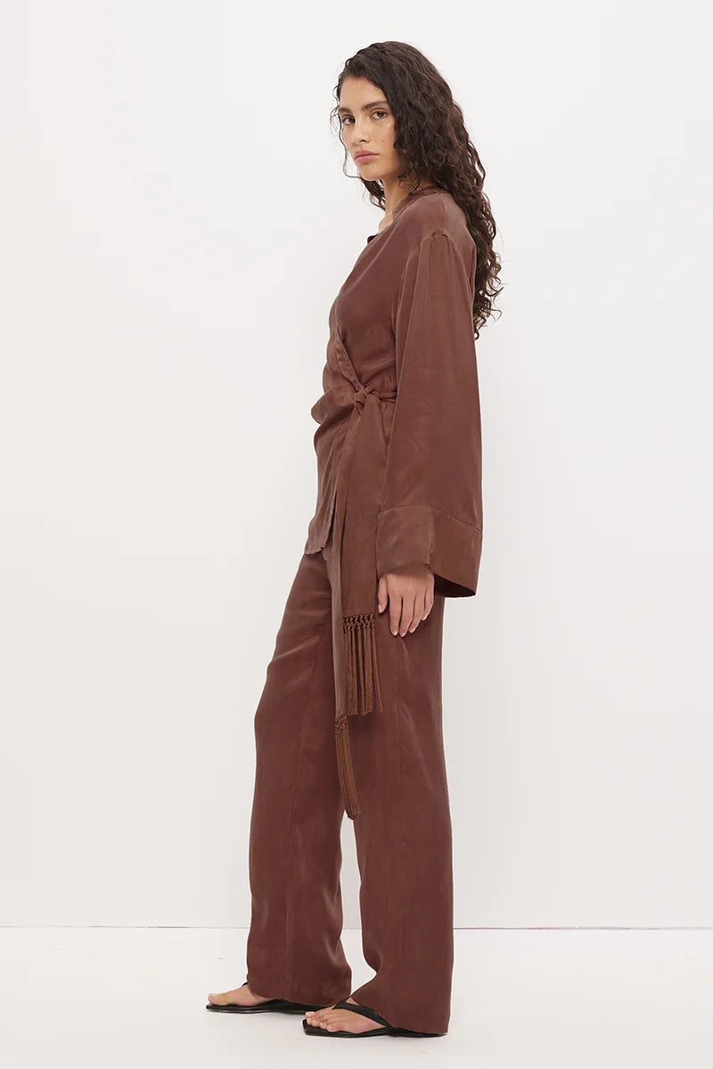 Imprint Kimono Top - Nutmeg