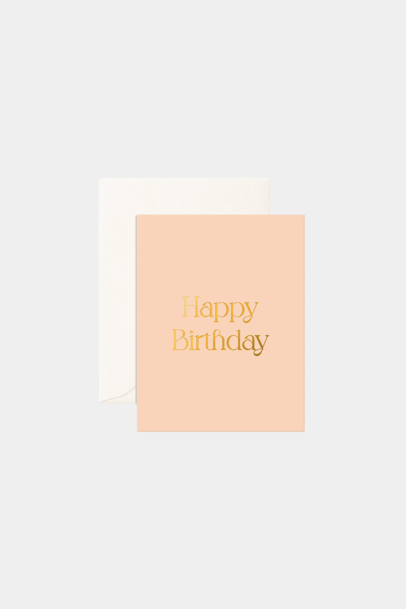Birthday Peach Tree (Gold Embossed) Greeting Card