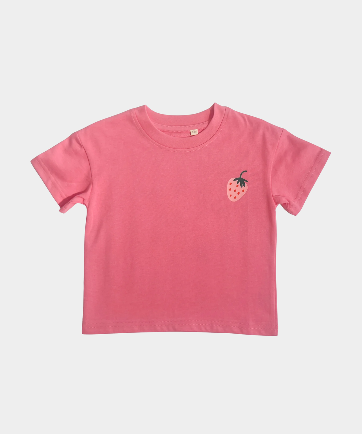 Organic Cotton Tee - Pink Strawberry