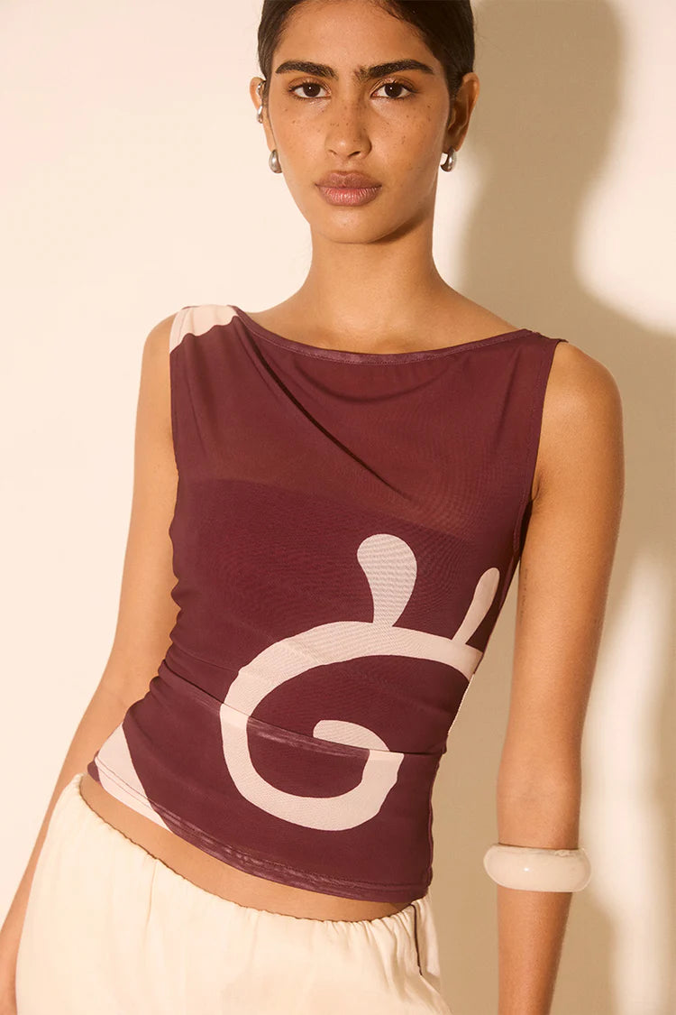 Sierra Top - Plum Swirl