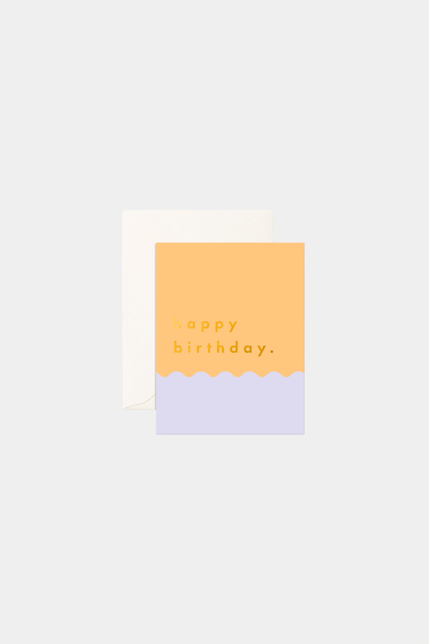 Birthday Tangerine Ripple Greeting Card