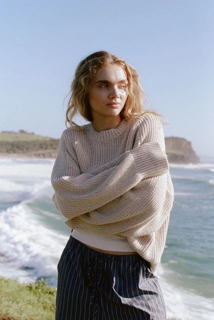 Solene Sweater - Cream & Sand