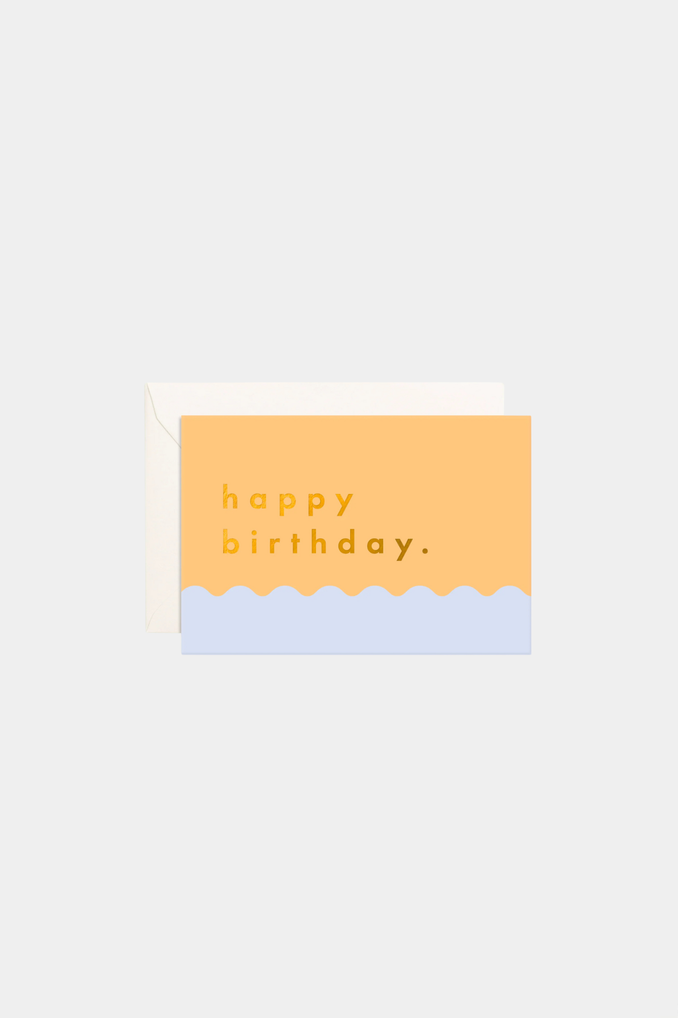 Birthday Tangerine Ripple Mini Greeting Card