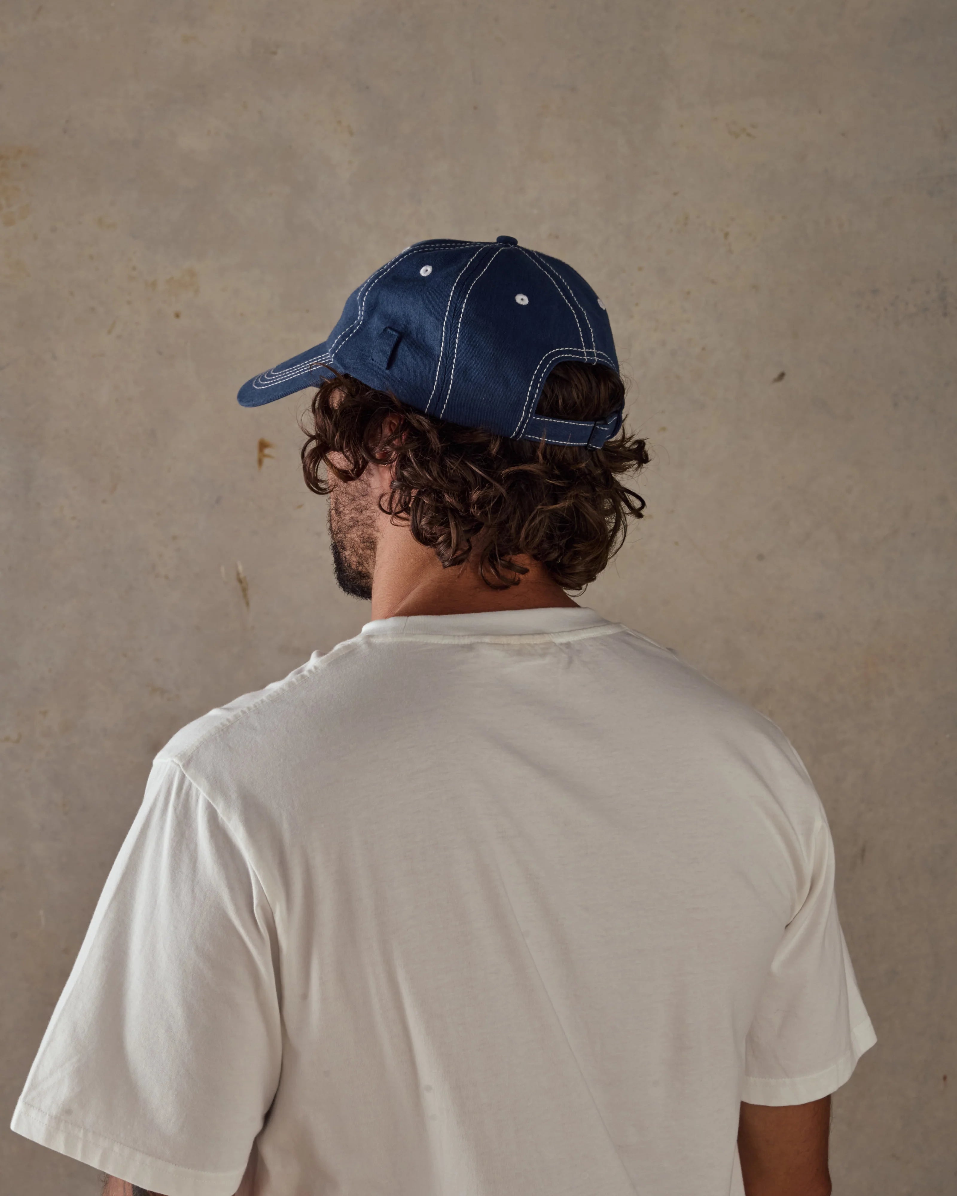 Stitched Diamond Cap - Dark Blue