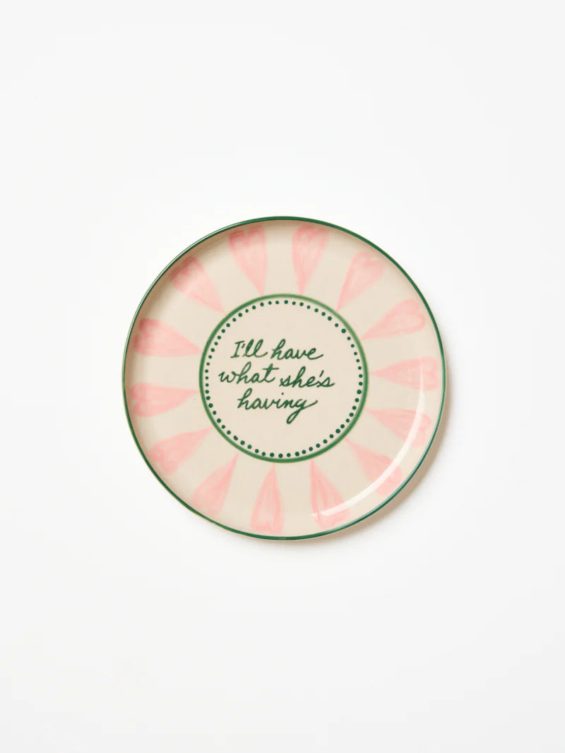 Love Notes Plate - What She's Having