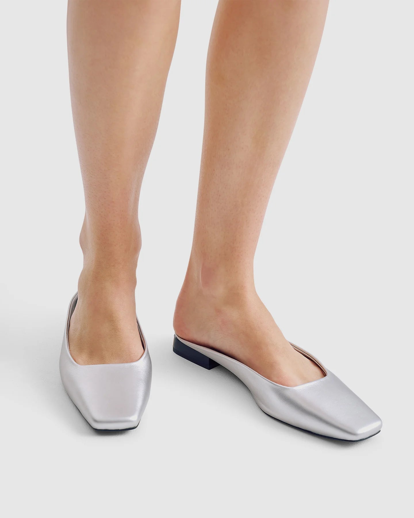Amelia Ballet Mule - Silver