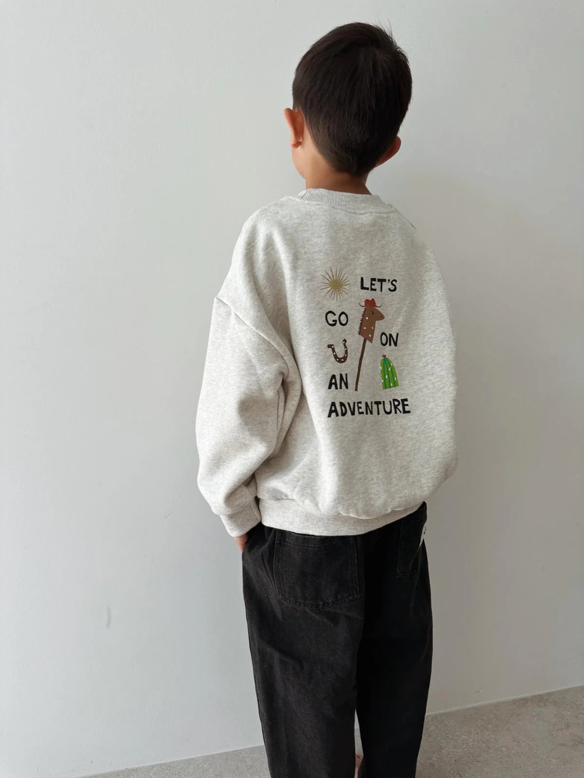 Adventure Cotton Fleece Jumper - Beige Marle