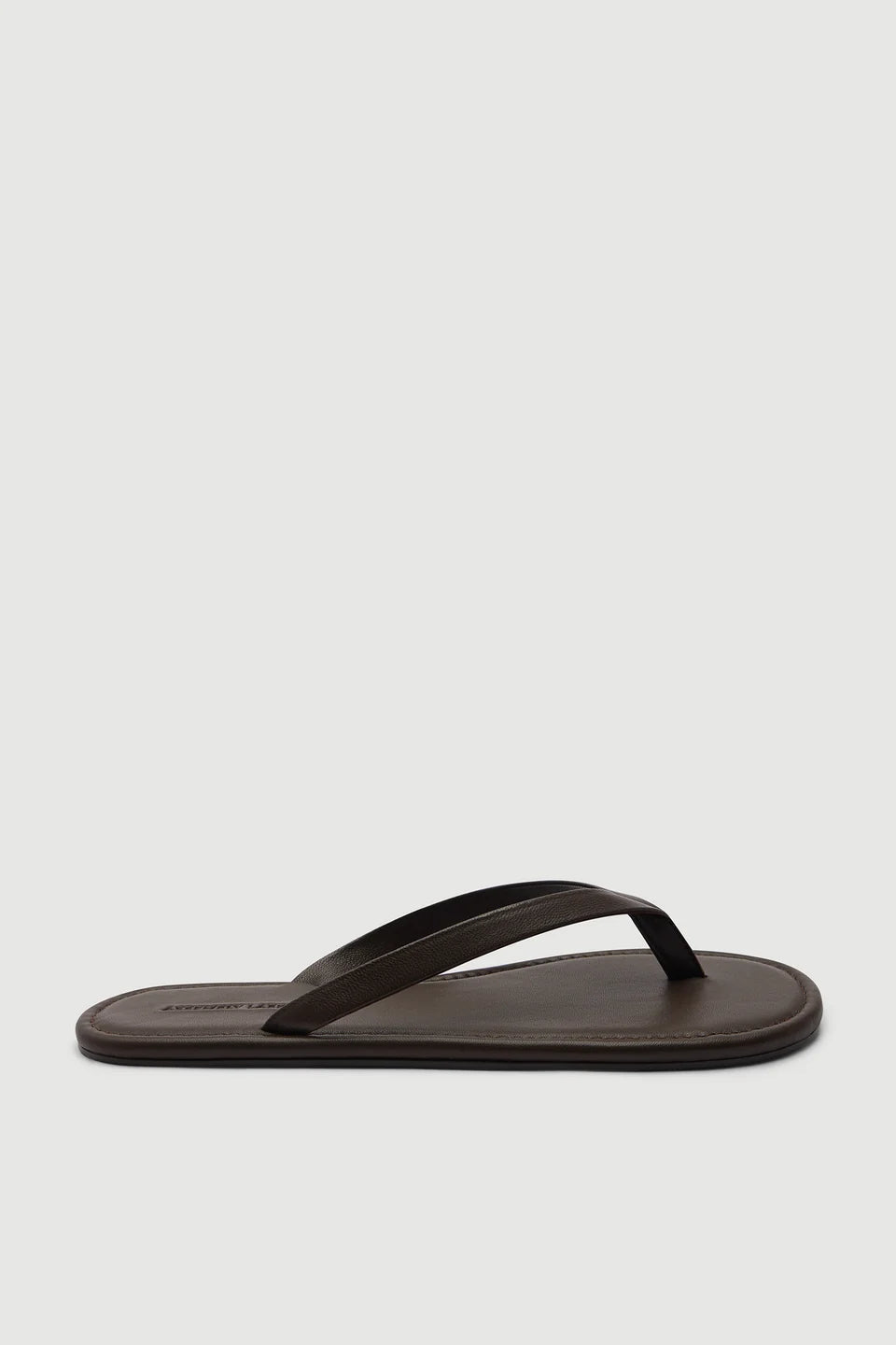 Alina Leather Thong - Walnut