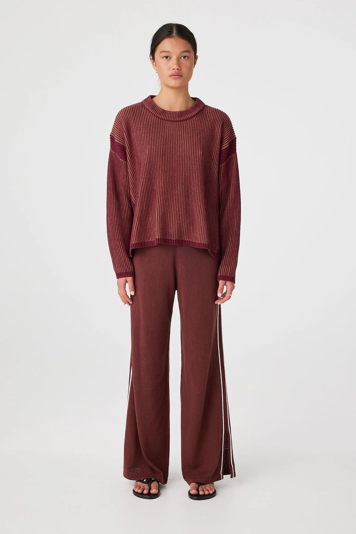Josie Sweater - Merlot & Pecan