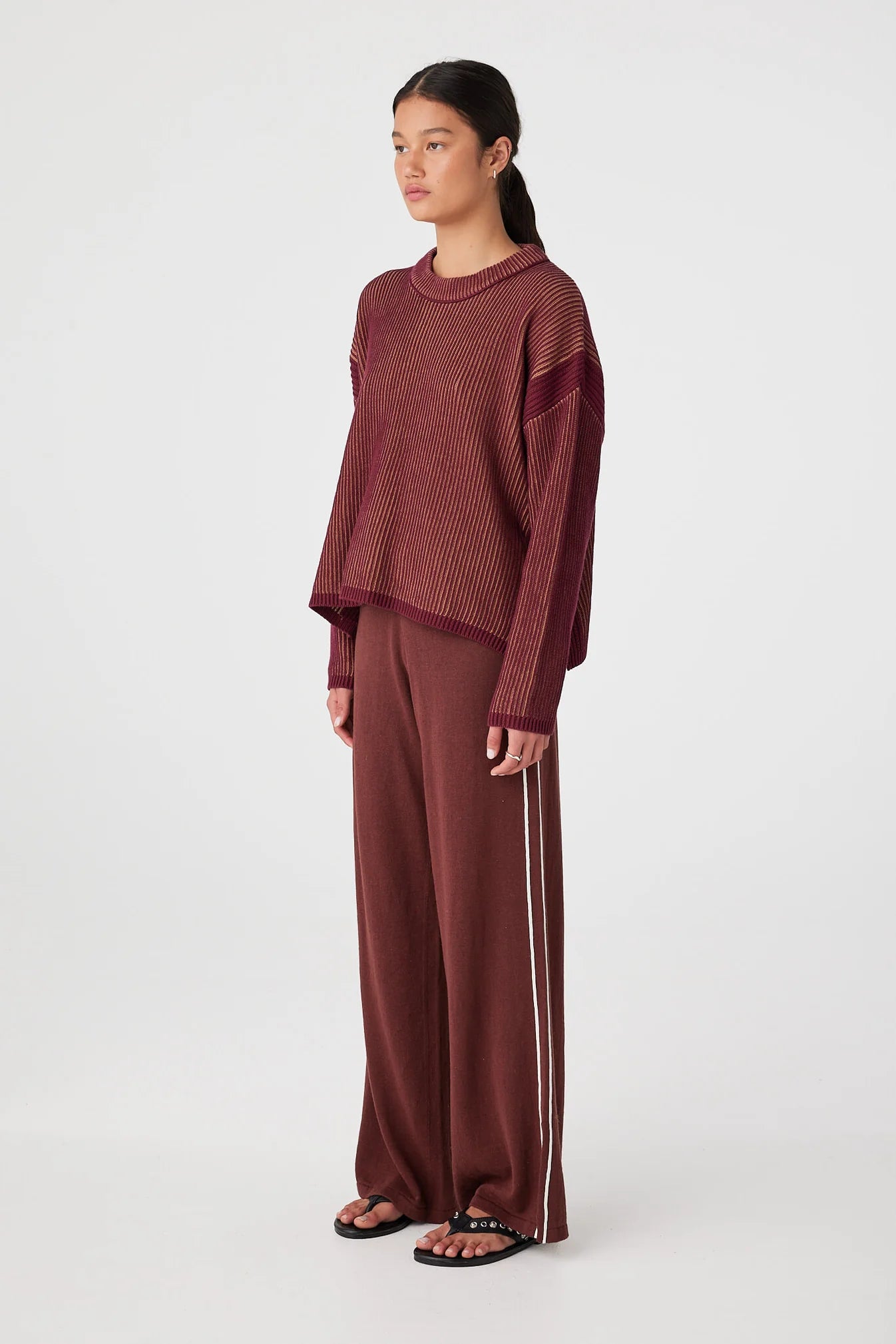Josie Sweater - Merlot & Pecan