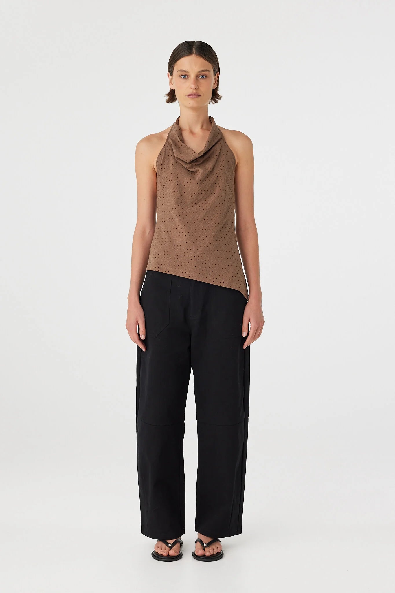 Alessia Top - Choc Polka Dot