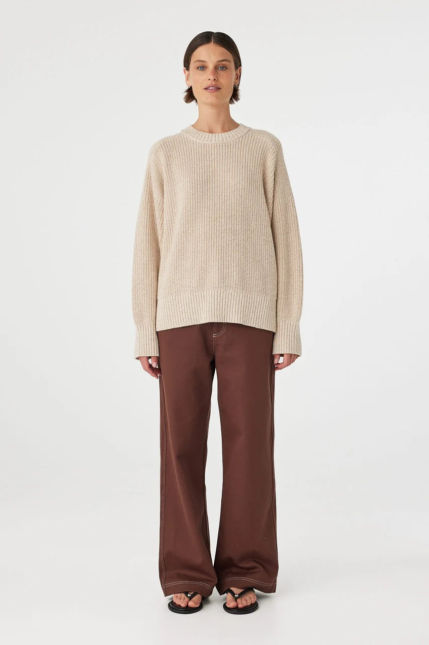 Solene Sweater - Cream & Sand
