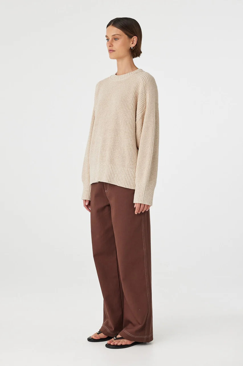 Solene Sweater - Cream & Sand
