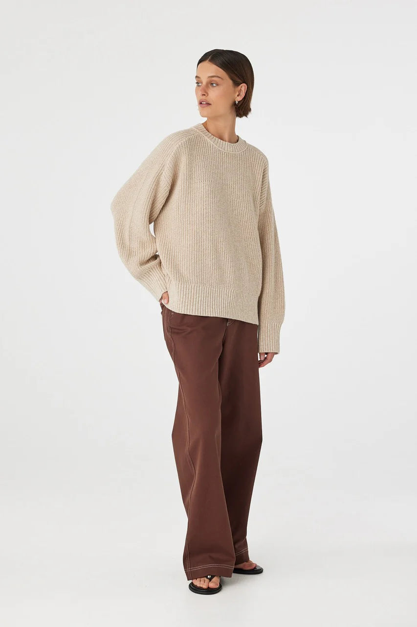 Solene Sweater - Cream & Sand