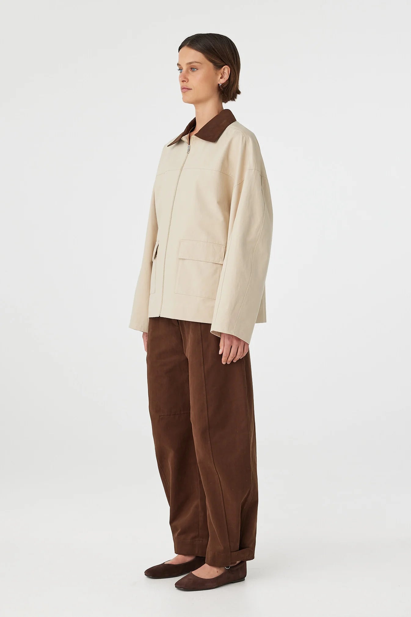 Rory Jacket - Beige & Espresso