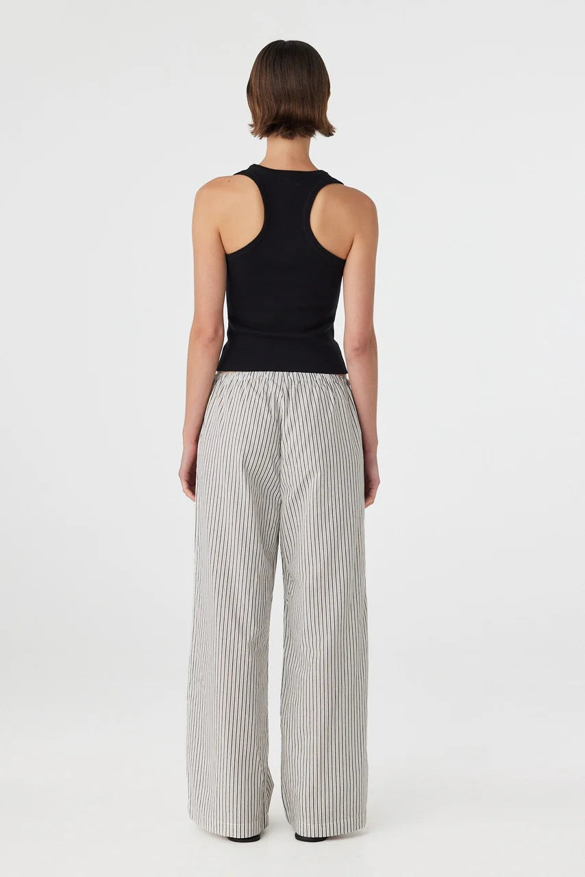 Rae Pants - Black White Stripe