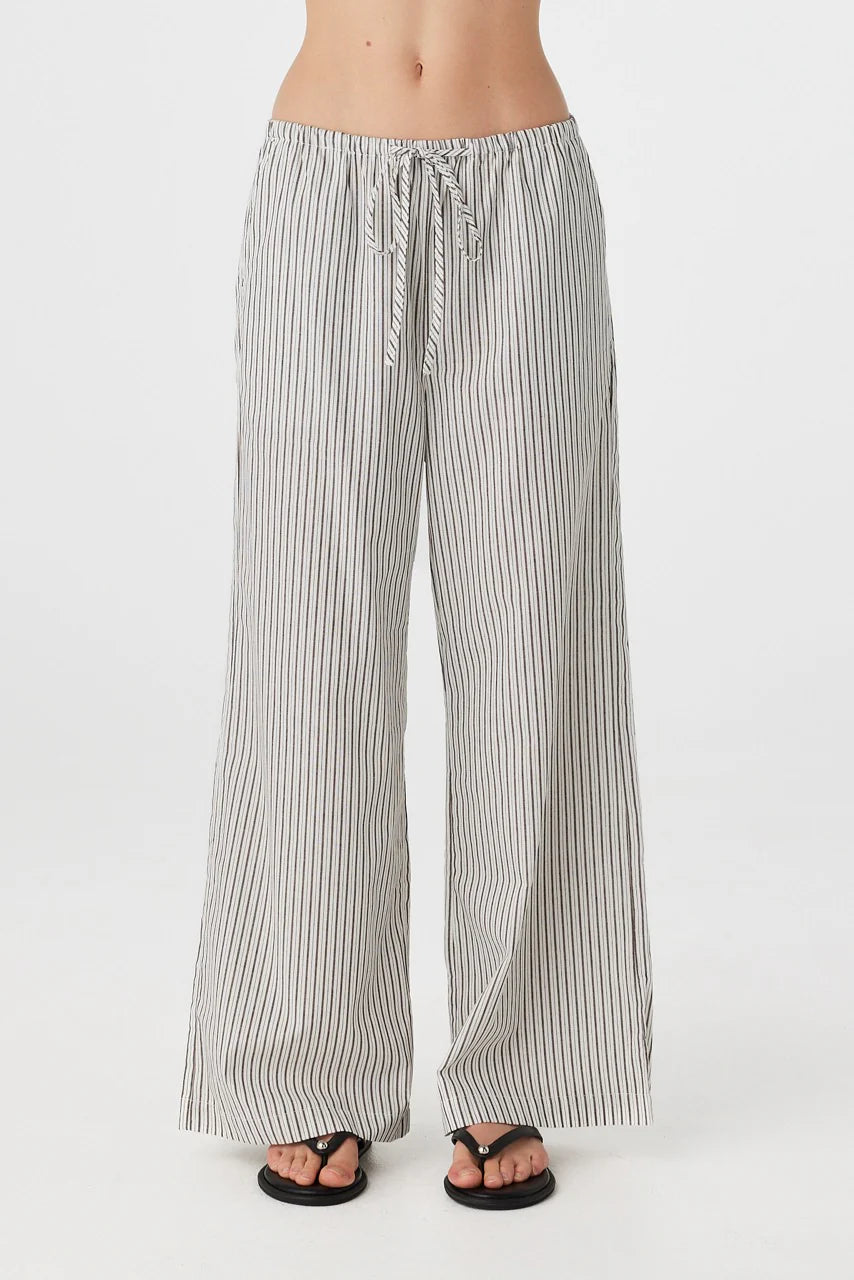 Rae Pants - Black White Stripe