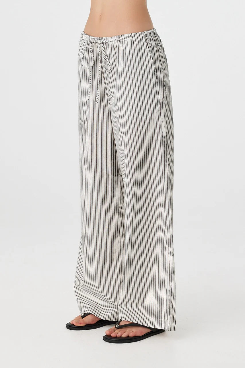 Rae Pants - Black White Stripe