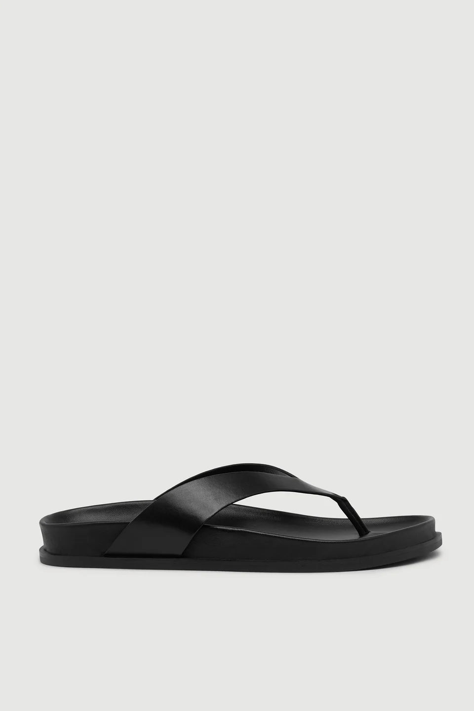 Mela Leather Thong - Black