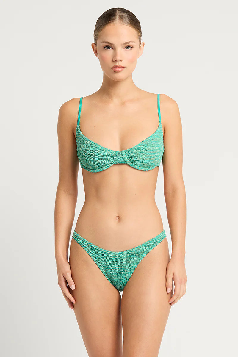 Gracie Balconette - Lagoon Lurex