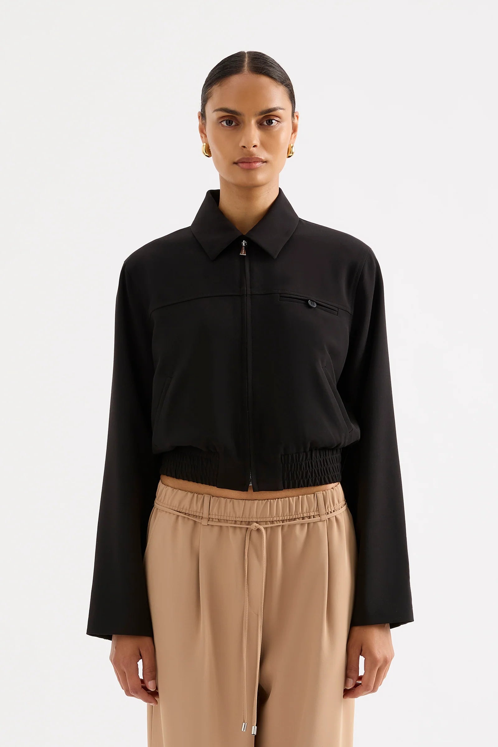 Bedford Cropped Jacket - Black