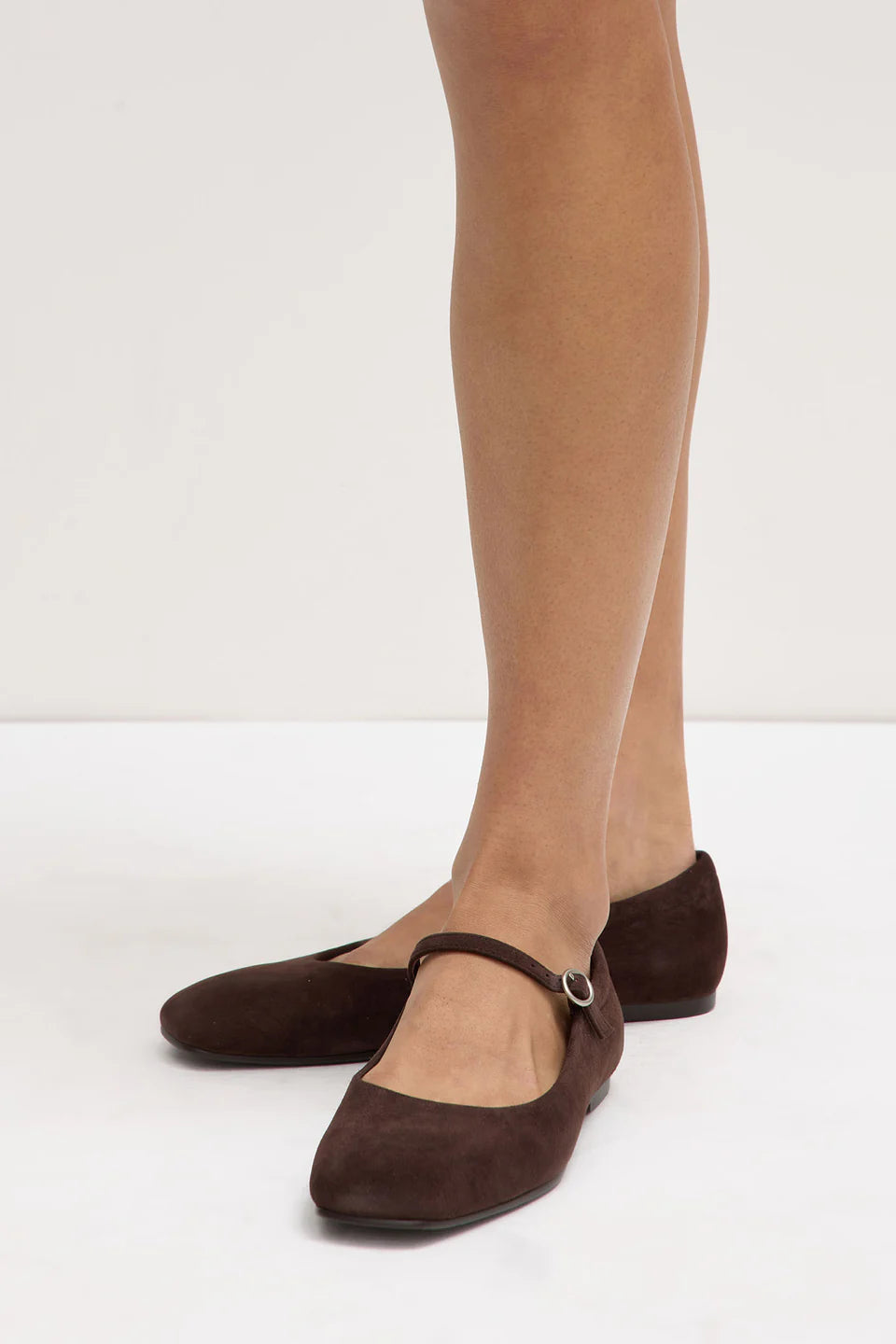 Beth Suede Ballet Flat - Ganache