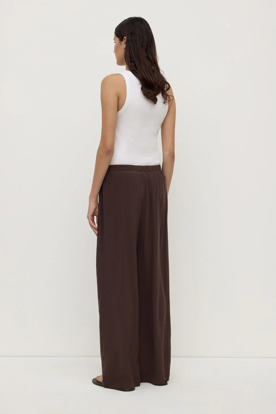 Betty Silk Pant - Ganache