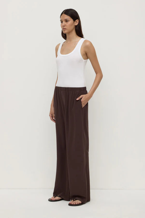 Betty Silk Pant - Ganache