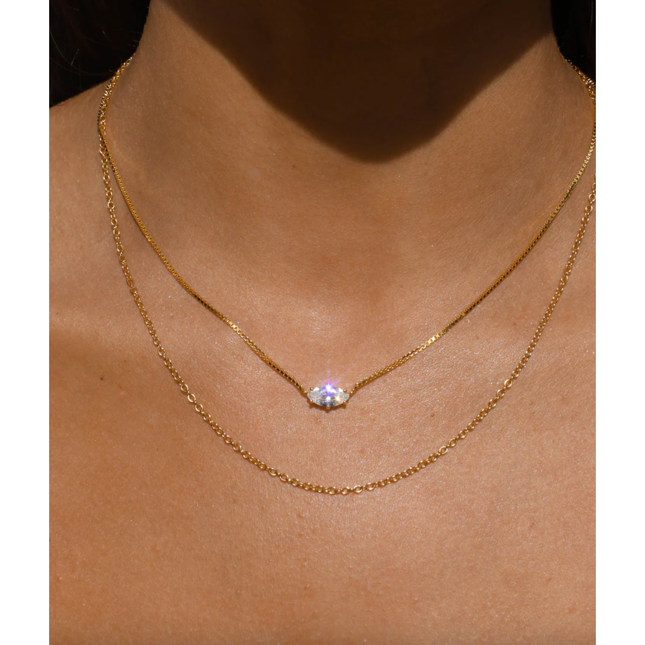 Birthstone Necklace - Gold