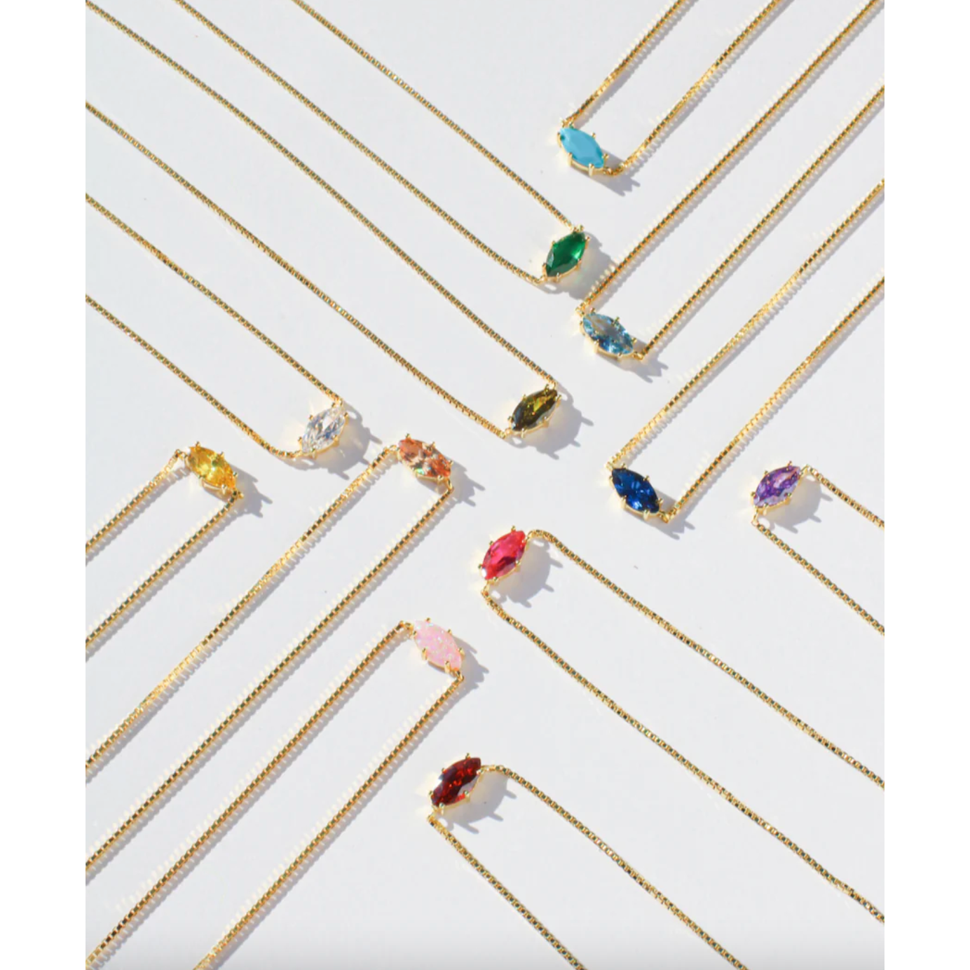 Birthstone Necklace - Gold