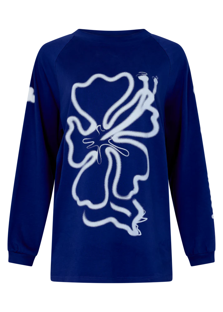 Cloud Hibiscus Haven LS Tee