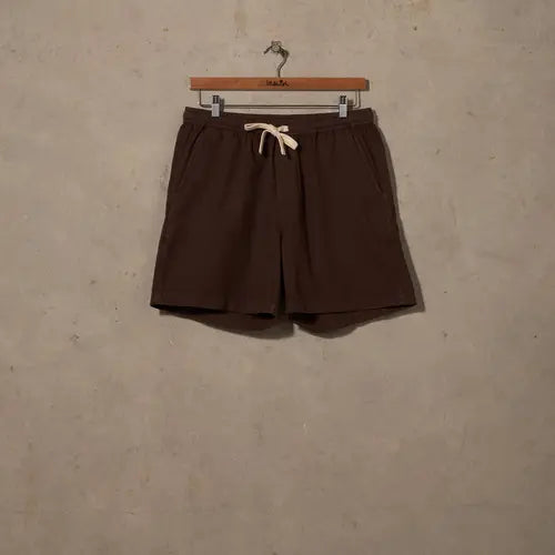 Linen Shorts - Brown