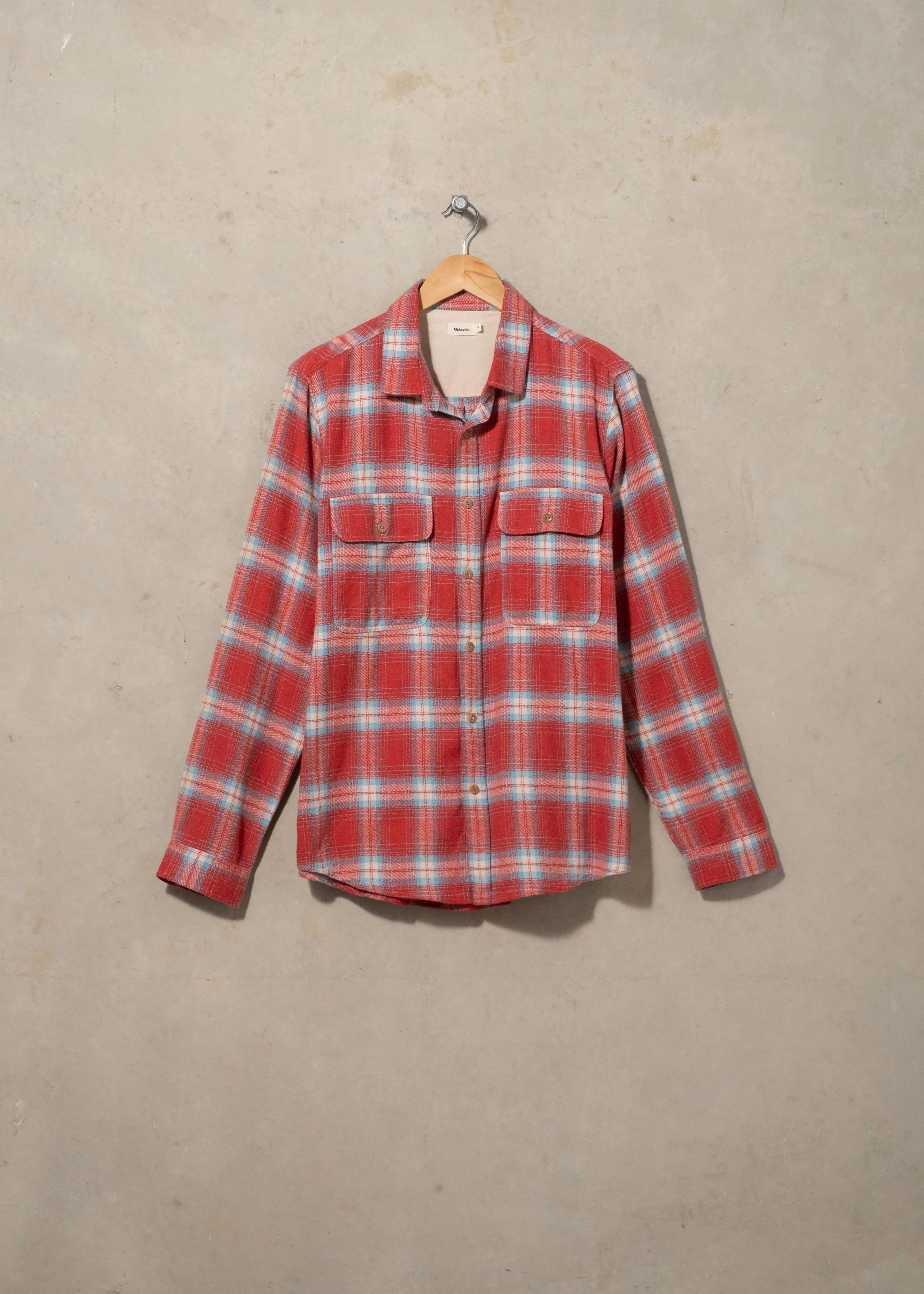 Twin Pocket Flannel Shirt - Red Multi