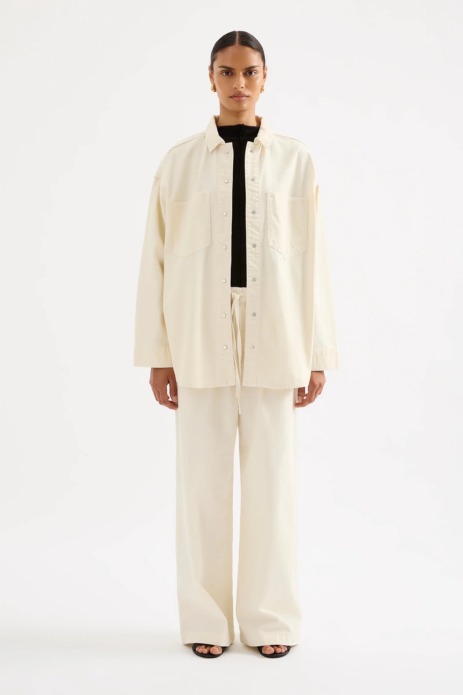 Esme Denim Overshirt - Natural