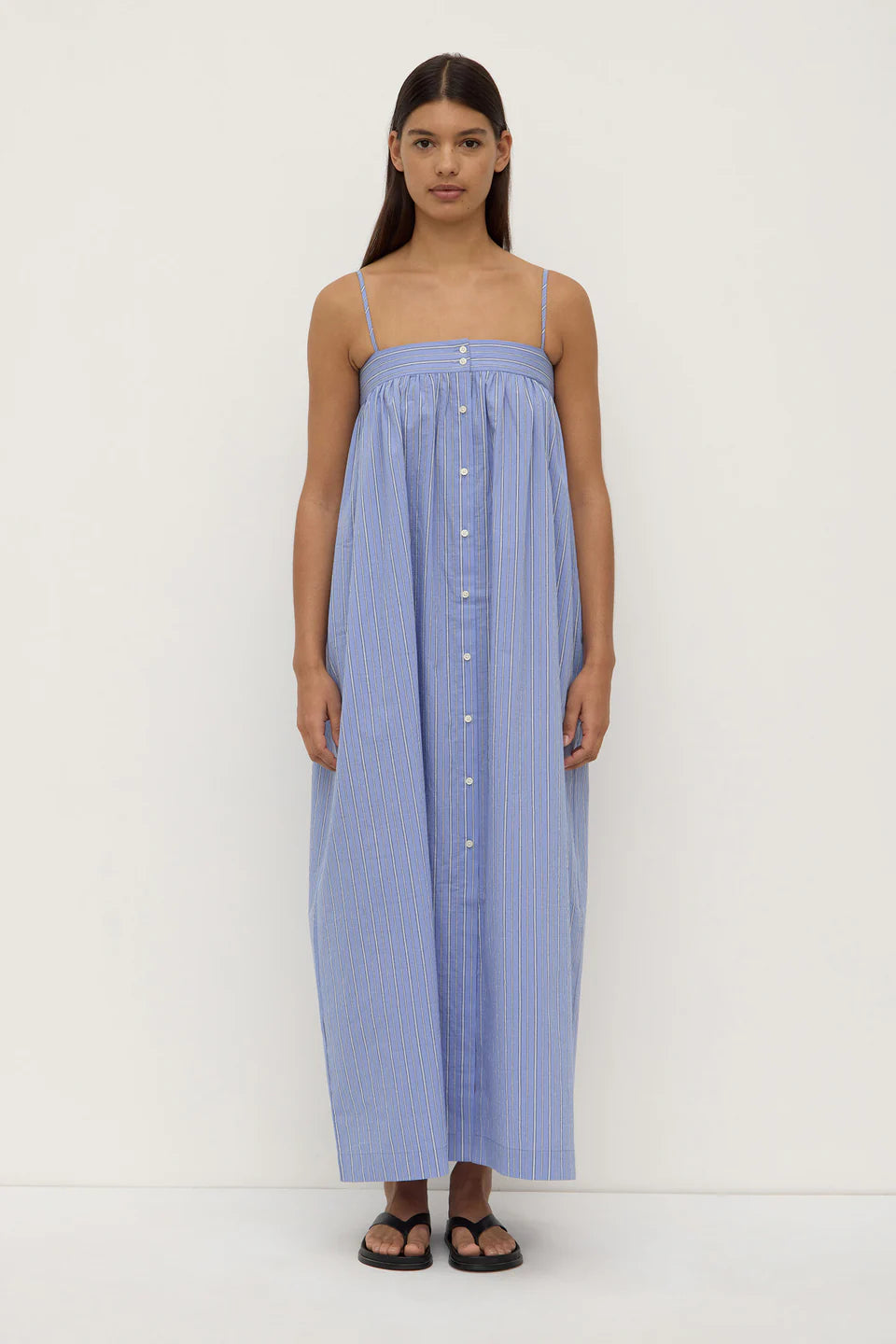 Erina Stripe Maxi Dress - Blue / White Stripe